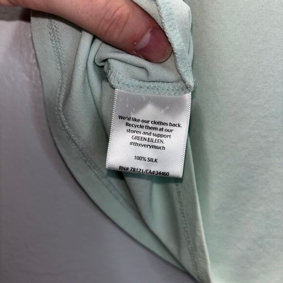 Eileen Fisher 100% Silk Tank Top | Size Large | Mint Green - Picture 10 of 12